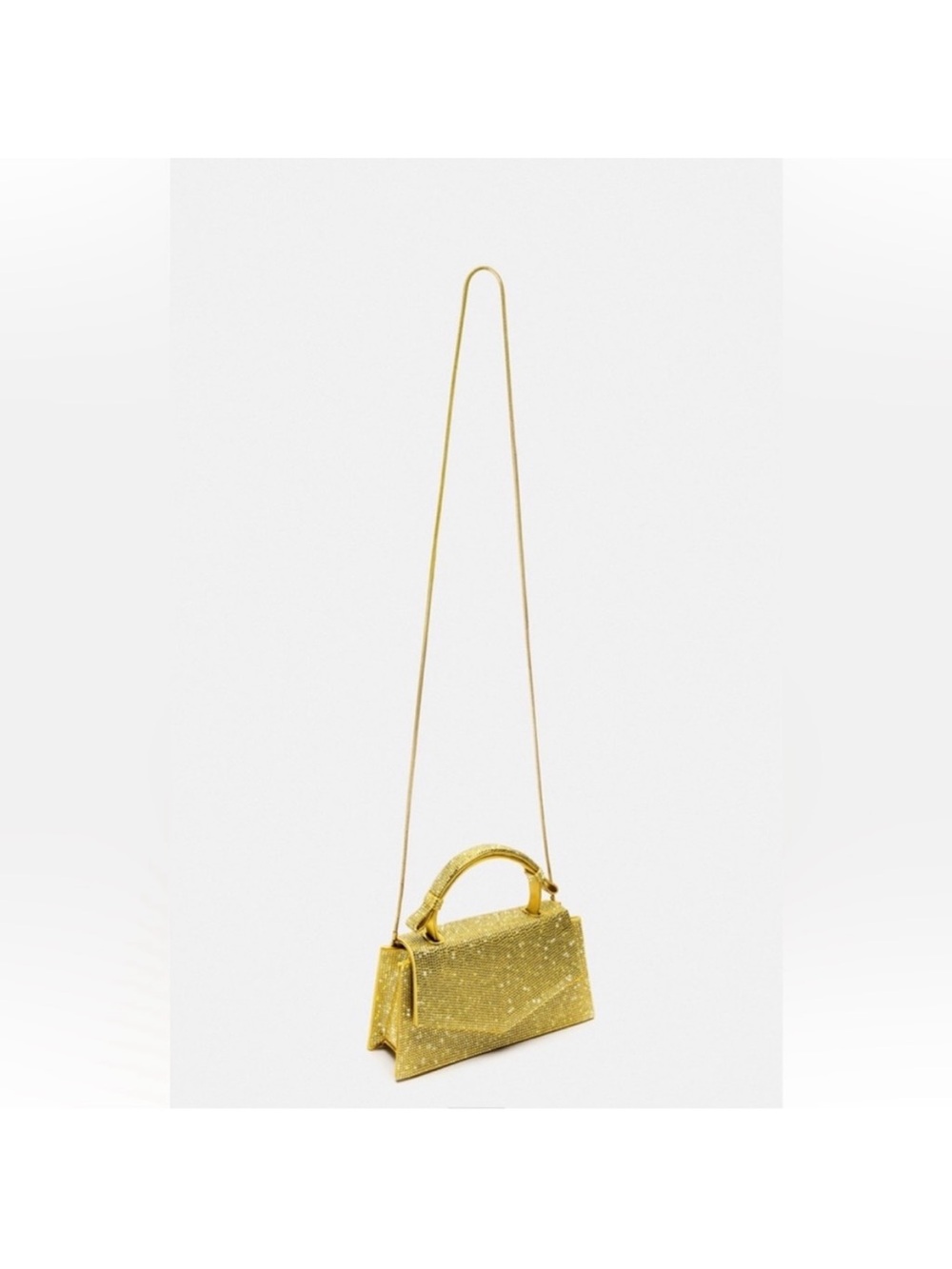 ZARA GOLD SPARKLY MINI CITY BAG